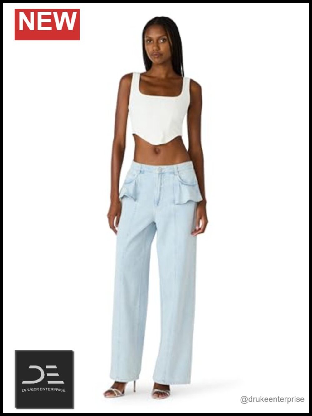Women's Mid Rise Straight Leg Relaxed Fit 100% Cotton Jeans